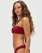 FULL TILT Textured Ring Bandeau Bikini Top image number 3
