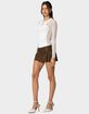 EDIKTED Triple Belt Faux Leather Mini Skort image number 3