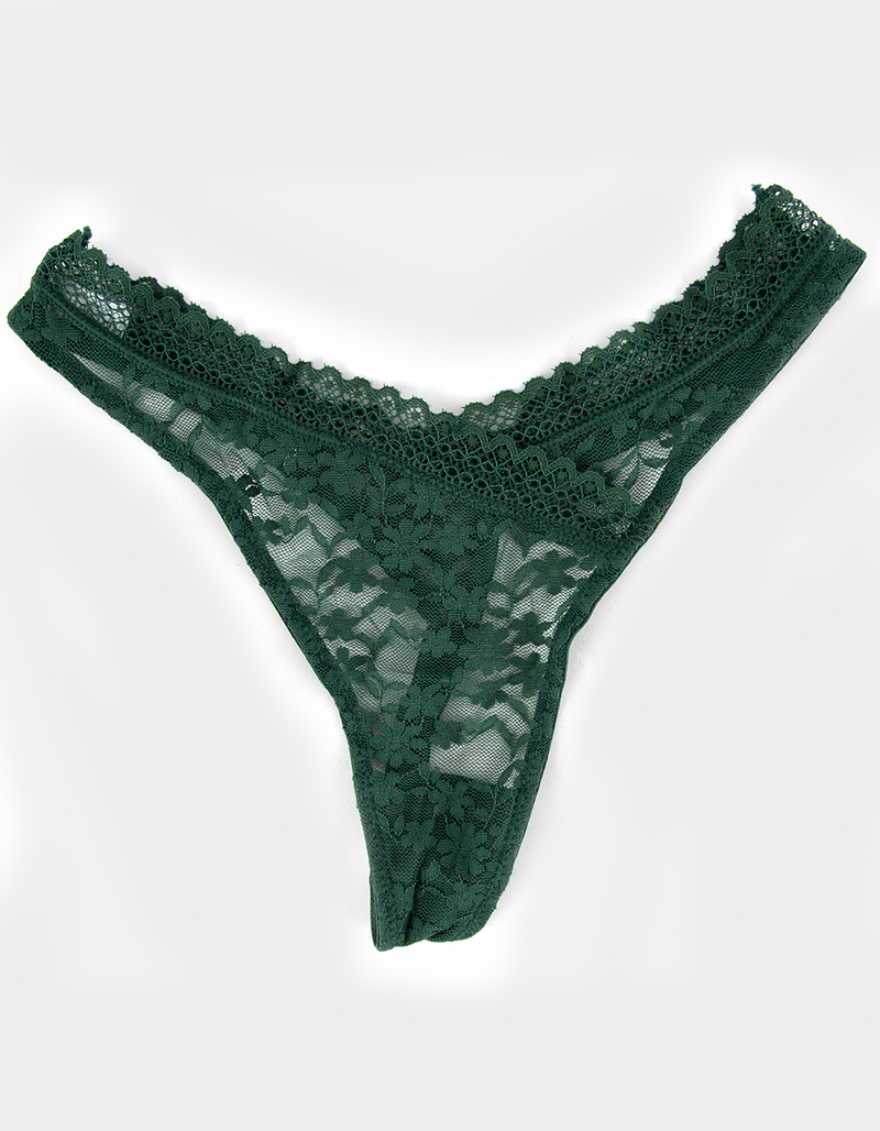 FULL TILT Cross Lace High Leg Thong image number 0