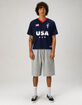 RSQ Mens USA Baggy Crop Soccer Jersey image number 4