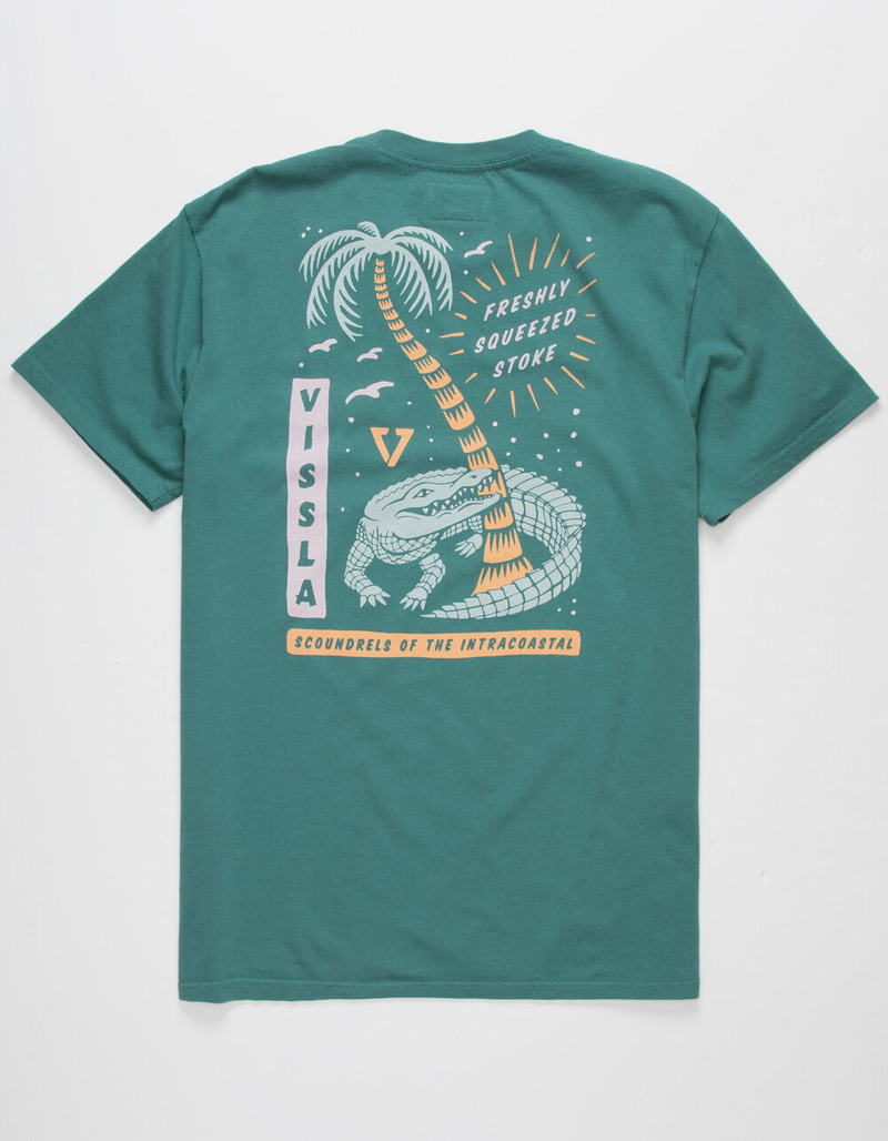 VISSLA Freshly Squeezed Mens Teal Green T-Shirt image number 0