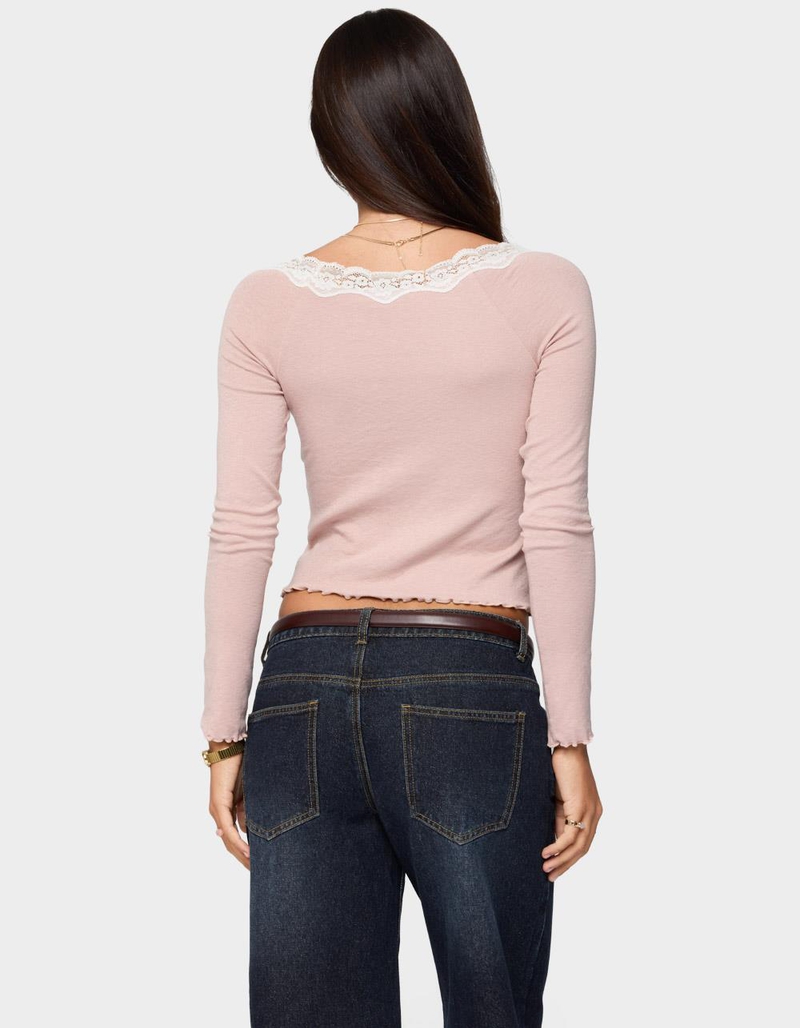 EDIKTED Emmery Lacey Boat Neck Top image number 2