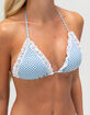 FULL TILT Texture Gingham Triangle Bikini Top image number 5