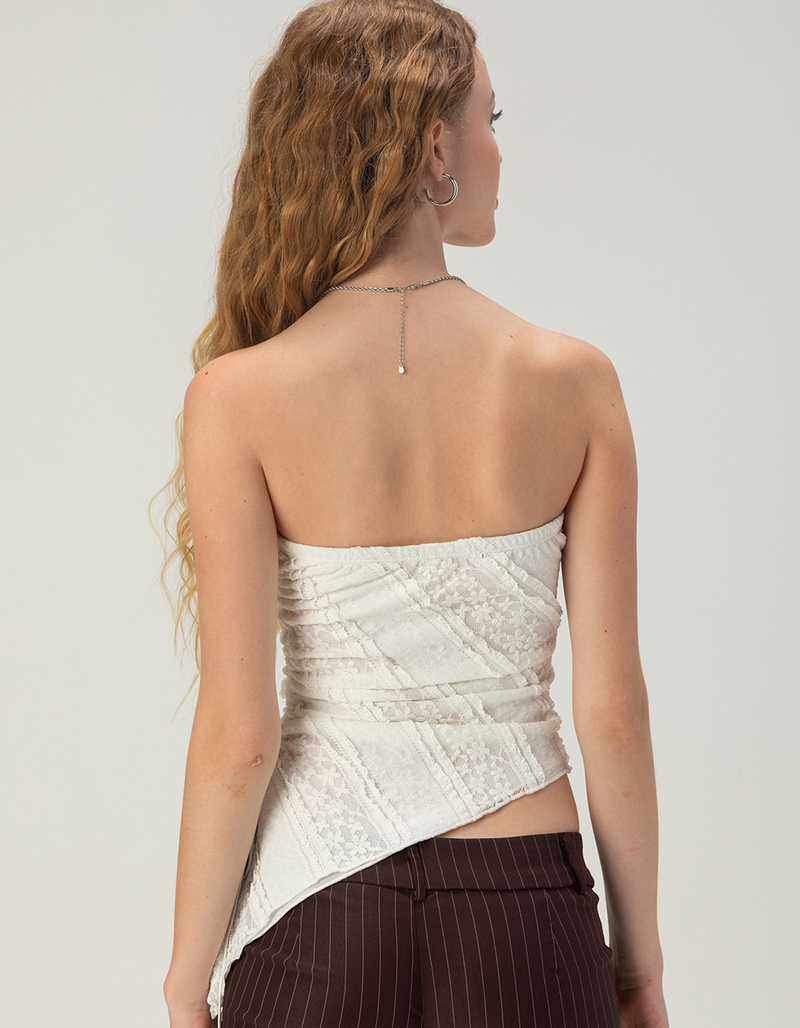 FULL TILT Womens Lace Long Cinch Tube Top image number 3