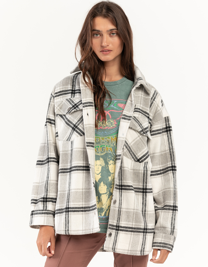 RSQ Plaid Womens Shacket image number 0