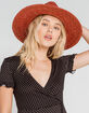 BRIXTON Joanna Womens Orange Straw Hat image number 2