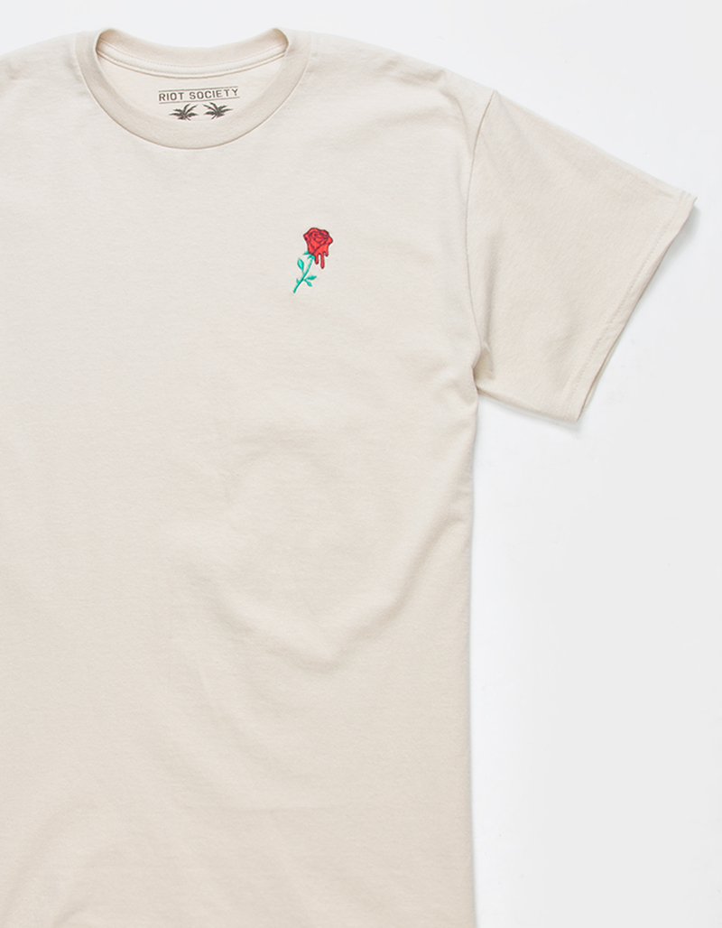 RIOT SOCIETY Drippy Rose Emblem Mens Tee image number 1