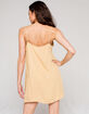 DOUBLE ZERO Solid Yellow Slip Dress image number 3