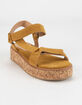 MI.IM Alison Cork Womens Mustard Platform Sandals image number 1