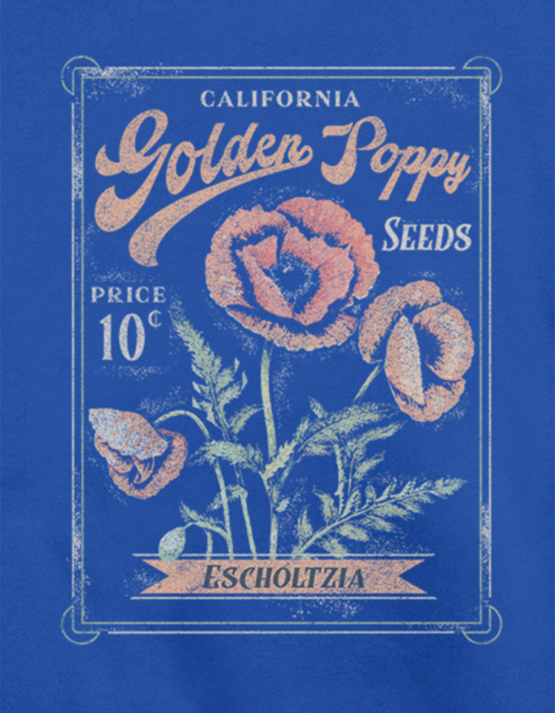 CALIFORNIA Poppy Seeds Unisex Crewneck Sweatshirt image number 1