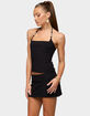 EDIKTED Yua Bead Stretchy Woven Halter Top image number 2