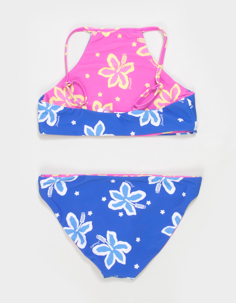 RIP CURL Tropical Dawn Girls Reversible High Neck Bikini Set image number 3