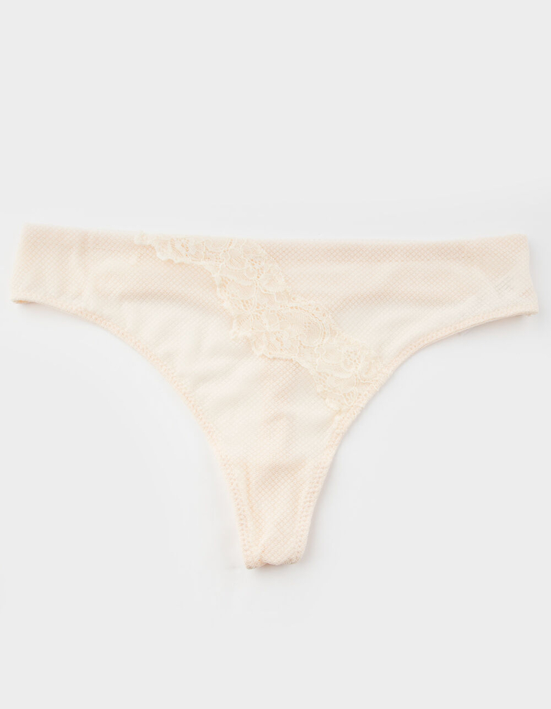 FULL TILT Lace White Thong image number 0