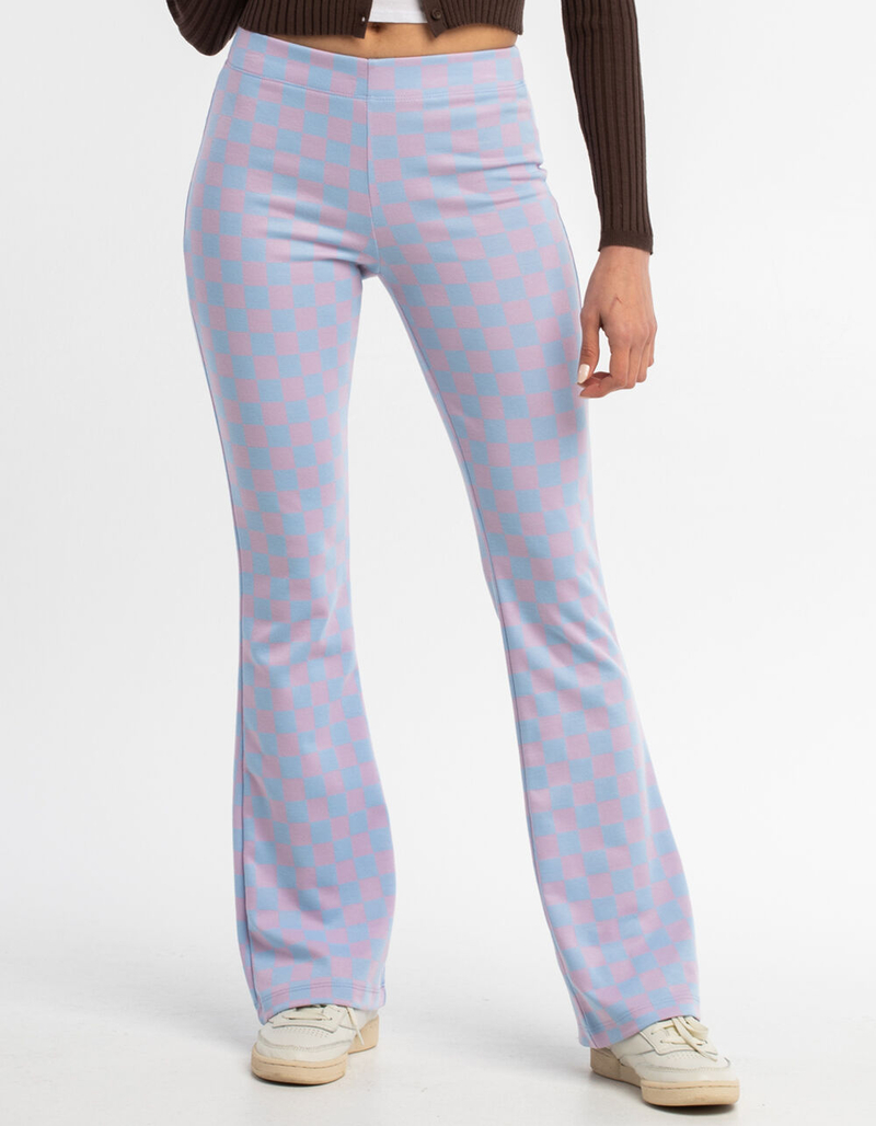 RSQ Womens Checker Flare Pants image number 2
