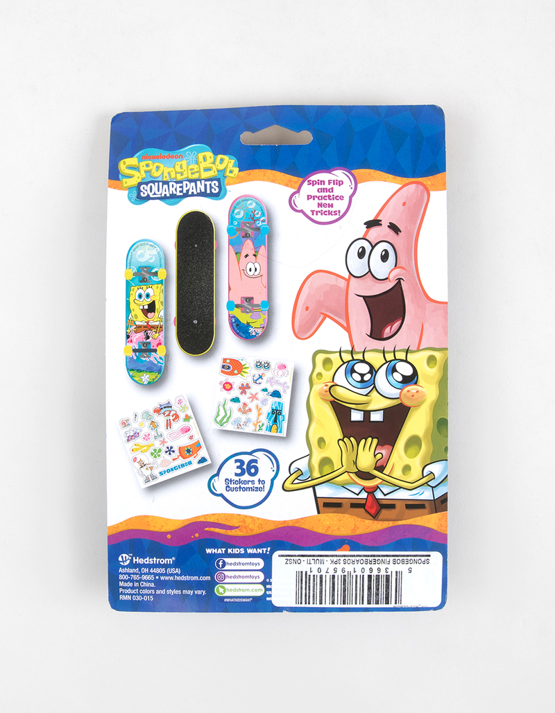 SPONGEBOB SQUAREPANTS 3 Pack Fingerboards image number 1