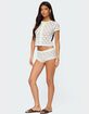 EDIKTED Elisa Open Knit Shorts image number 3