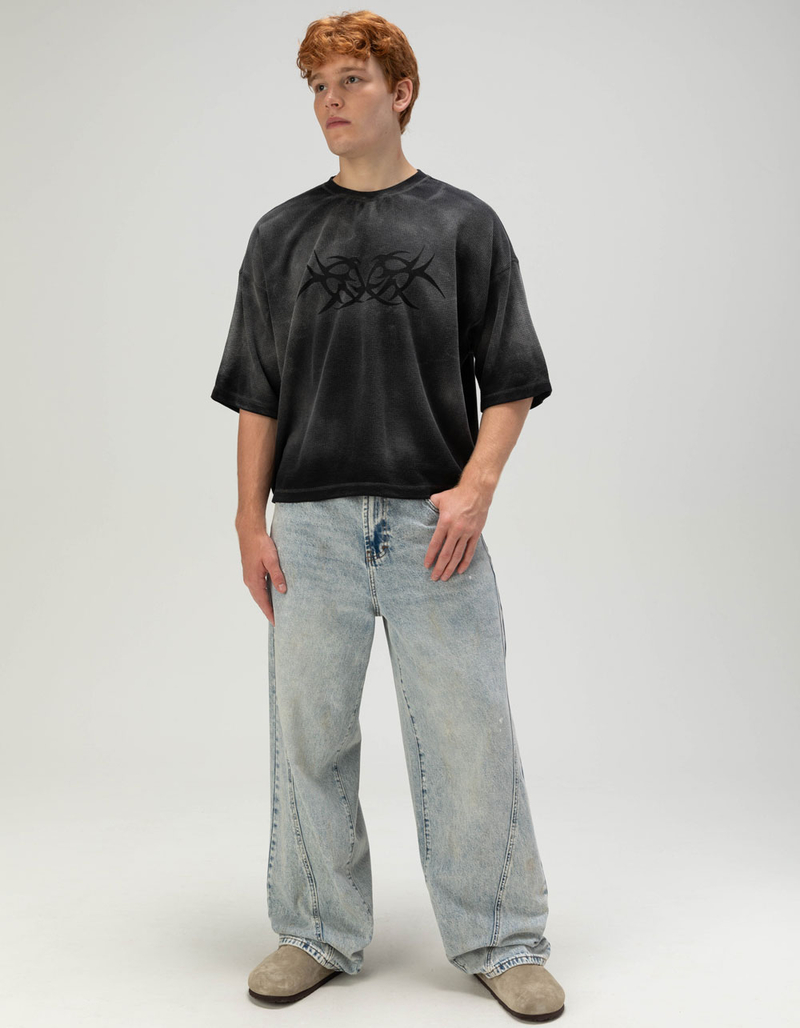 RSQ Mens Textured Baggy Crop Tee image number 5
