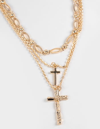 FULL TILT Layered Cross Necklace Alternative Image
