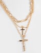 FULL TILT Layered Cross Necklace image number 2