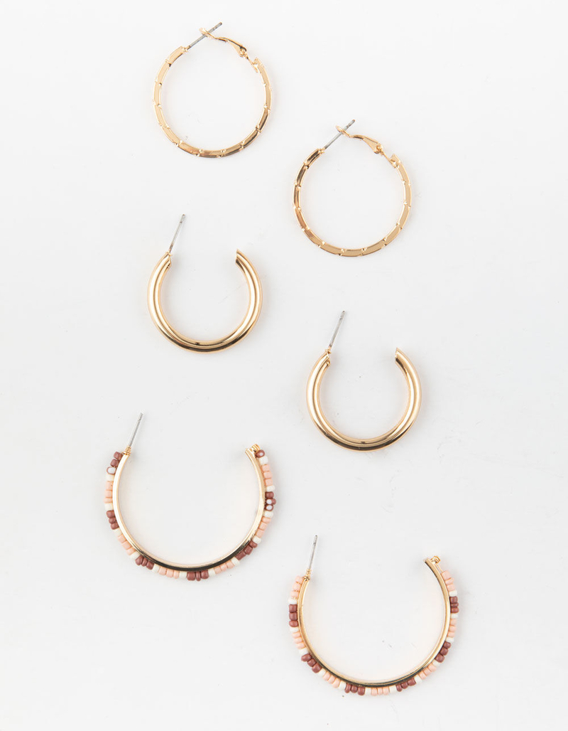 FULL TILT 3 Piece Beaded & Bamboo Hoop Set image number 0