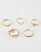 FULL TILT 5 Pack Shell/Rhinestone Ring Set image number 3