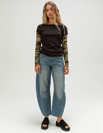 BDG Urban Outfitters Sloane Womens 2fer Long Sleeve Tee Alternative Image