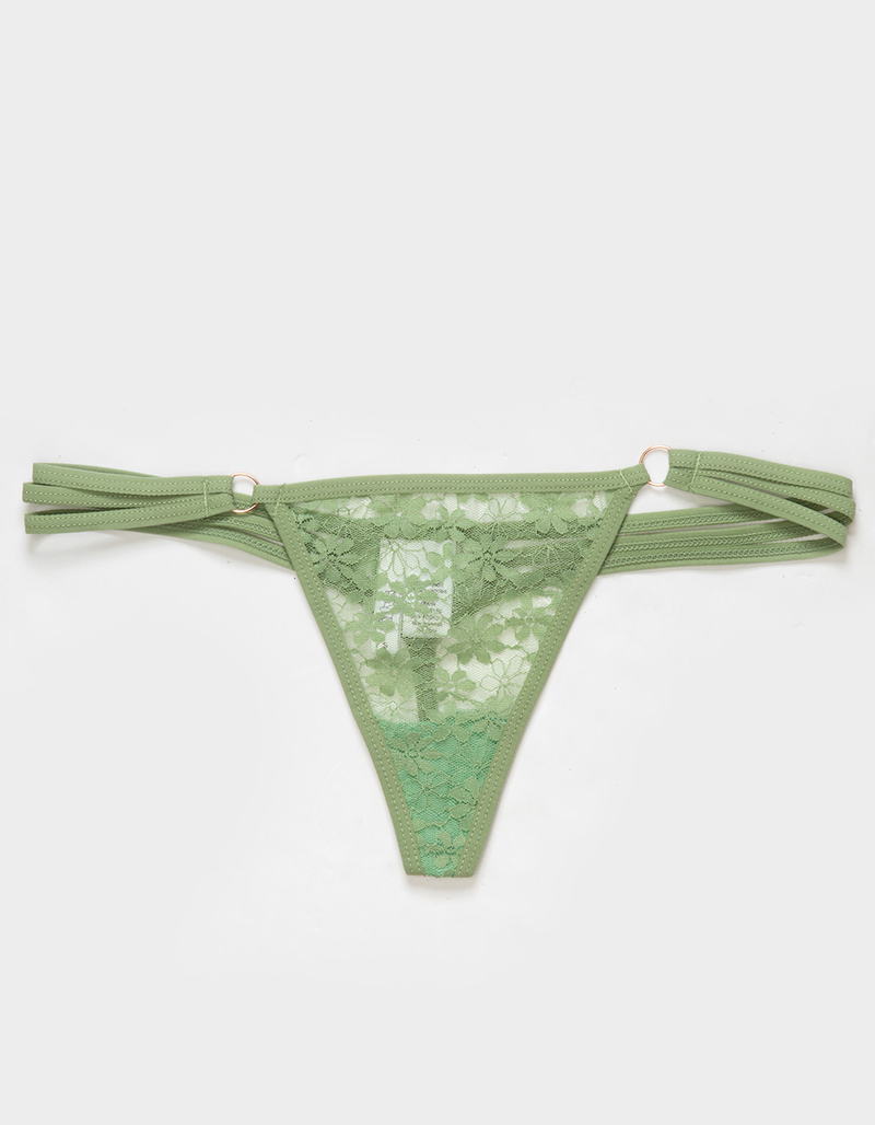 FULL TILT Strappy Side Lace Thong image number 0