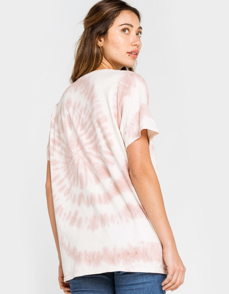 THE VINYL ICONS Def Leppard Tie Dye Womens Oversized Tee image number 2