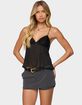 EDIKTED Rhian Lacey Pleated Babydoll Top image number 2