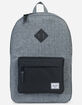 HERSCHEL SUPPLY CO. Heritage Raven Crosshatch & Black Backpack image number 1