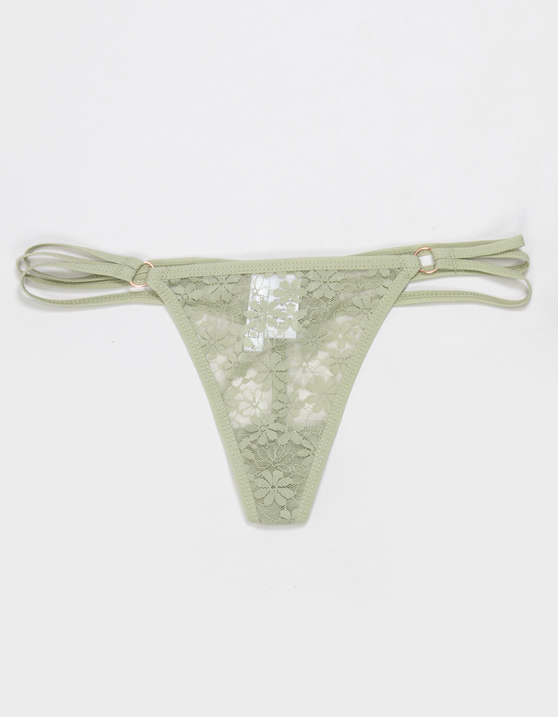 FULL TILT Strappy Side Lace Thong image number 0