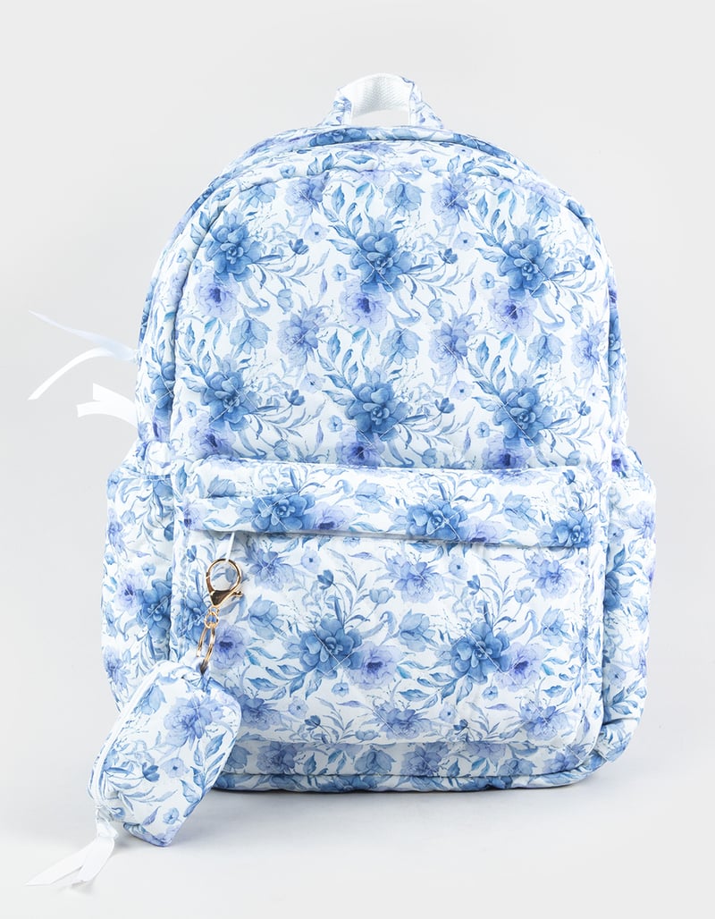 TILLYS Quilted Floral Backpack image number 0