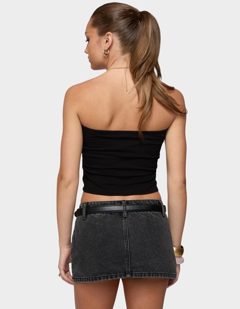 EDIKTED Luli Beaded Flower Tube Top image number 2