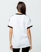 ADIDAS 3 Stripes White Womens Ringer Tee image number 3
