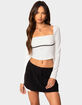 EDIKTED Coco Contrast Square Neck Top image number 1