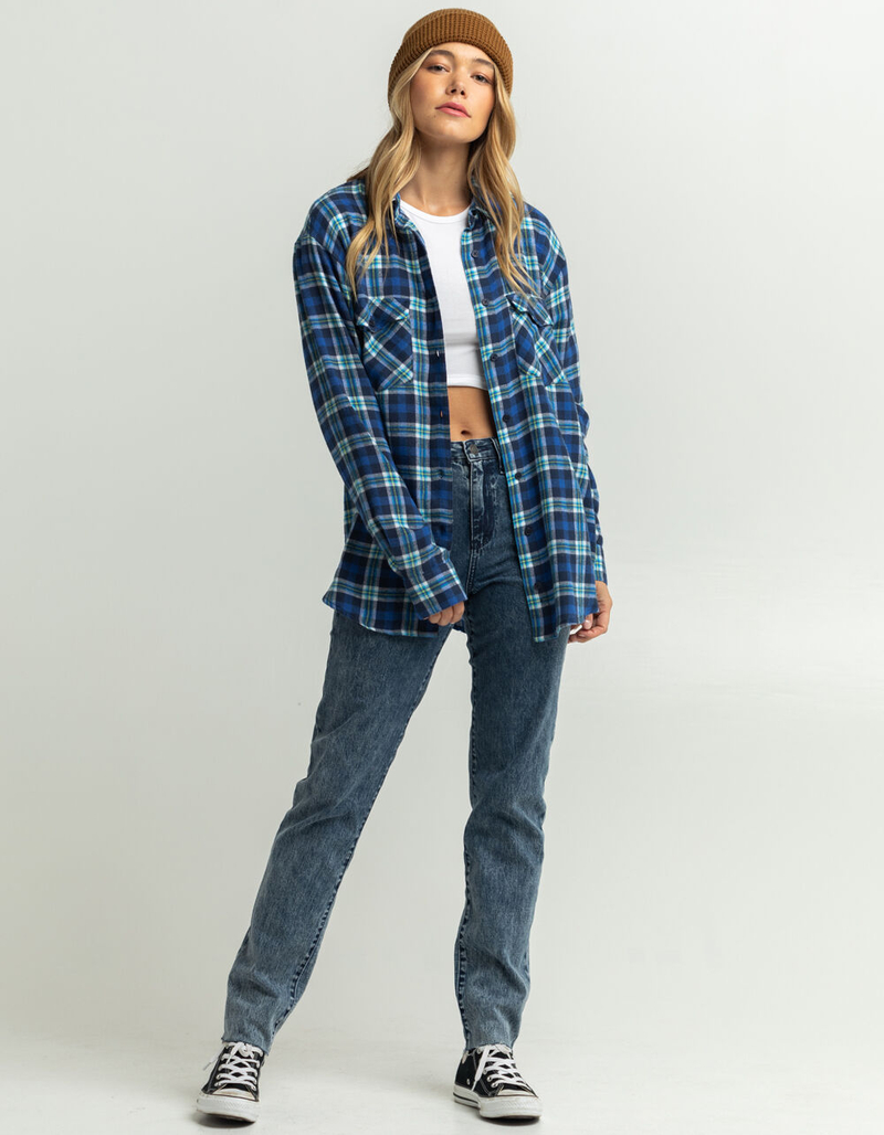 RSQ Womens Plaid Oversized Flannel image number 3