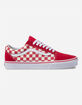 VANS Primary Check Old Skool Racing Red & White Shoes image number 1