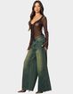 EDIKTED Sheer Mesh Ruffled Top image number 4