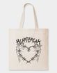 HEARTBREAK Barb Wire Heart Unisex Tote Bag image number 2