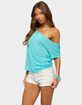 EDIKTED Amora Off Shoulder Sheer Top image number 2