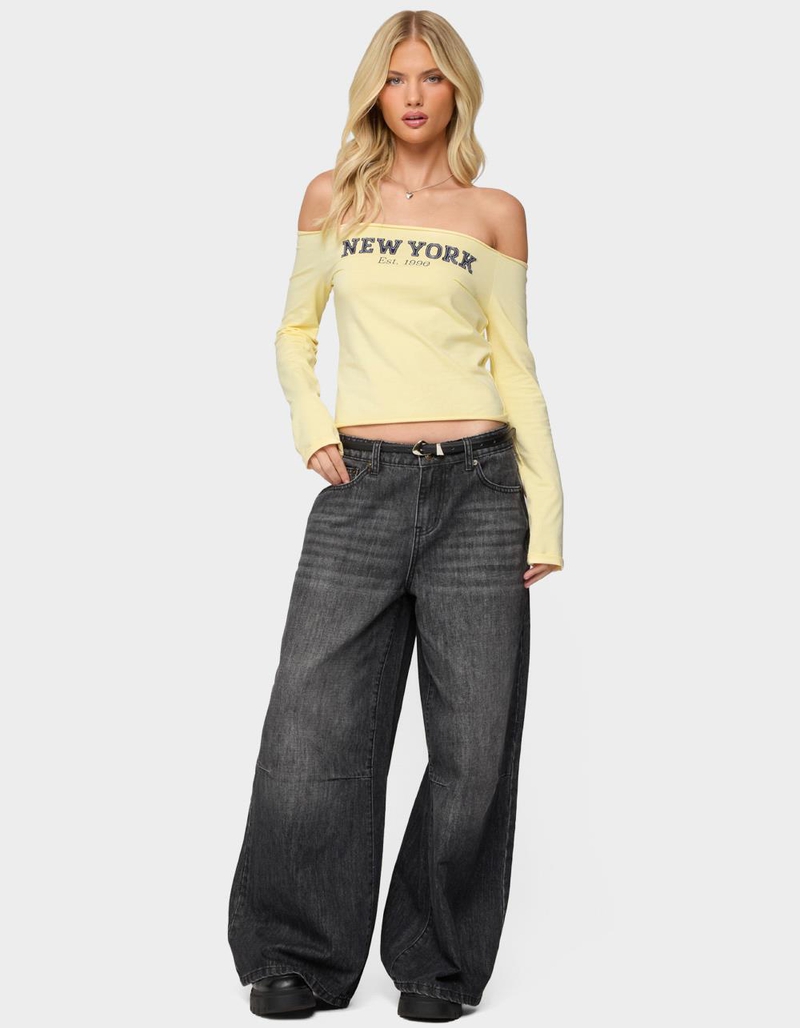 EDIKTED New York Babe Off Shoulder Top image number 3