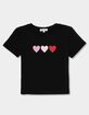 HEARTS Mini Heart Trio Womens Baby Tee image number 2