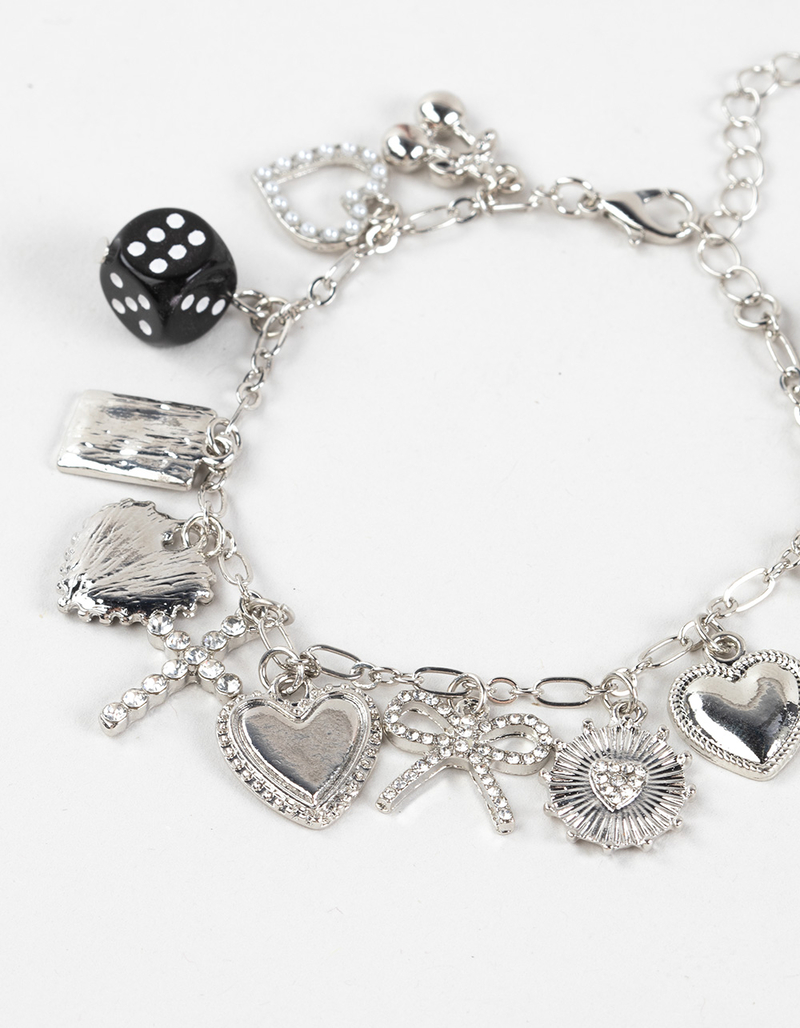 FULL TILT Star/Cross/Cherry Charm Bracelet image number 1