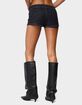 EDIKTED Moirah Rhinestone Denim Micro Shorts image number 3