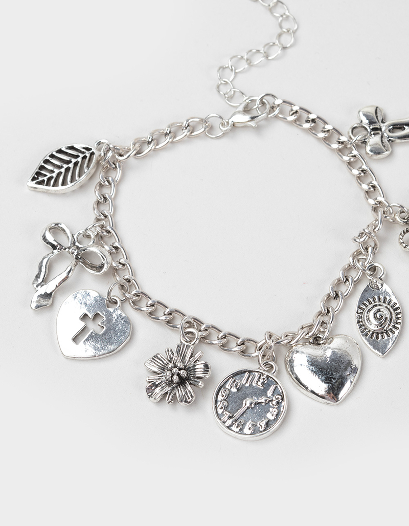 FULL TILT Cross/Heart Multi Charm Bracelet image number 1