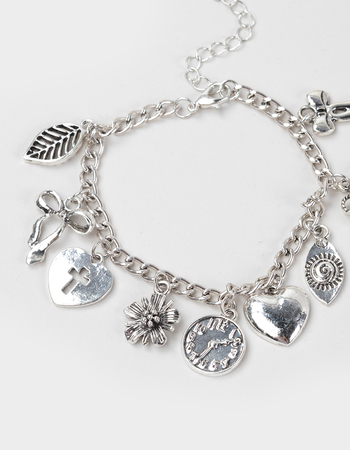 FULL TILT Cross/Heart Multi Charm Bracelet Alternative Image