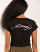 ED HARDY Rose Cobra Womens Baby Tee image number 2