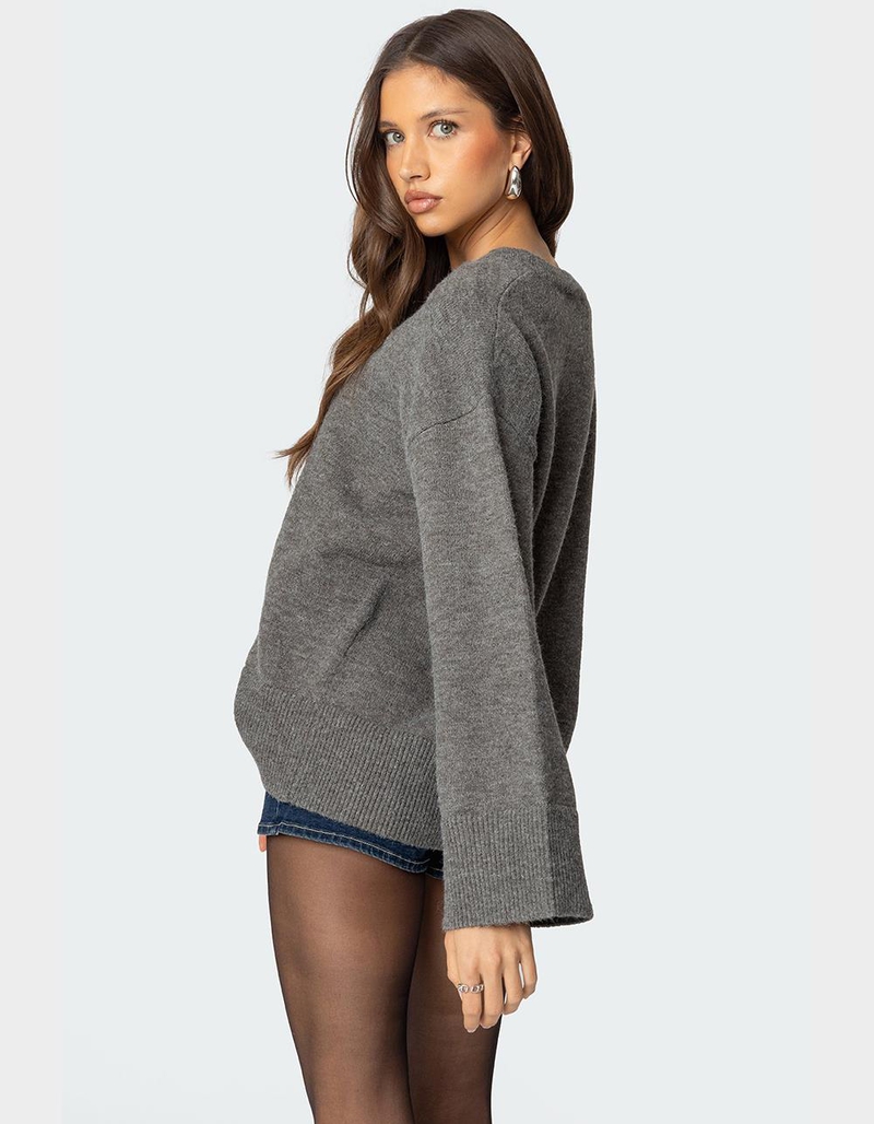 EDIKTED Montana Oversized Button Sweater image number 3