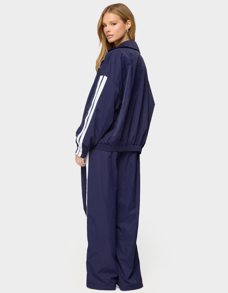 EDIKTED Kieran Stripey Nylon Track Jacket image number 2