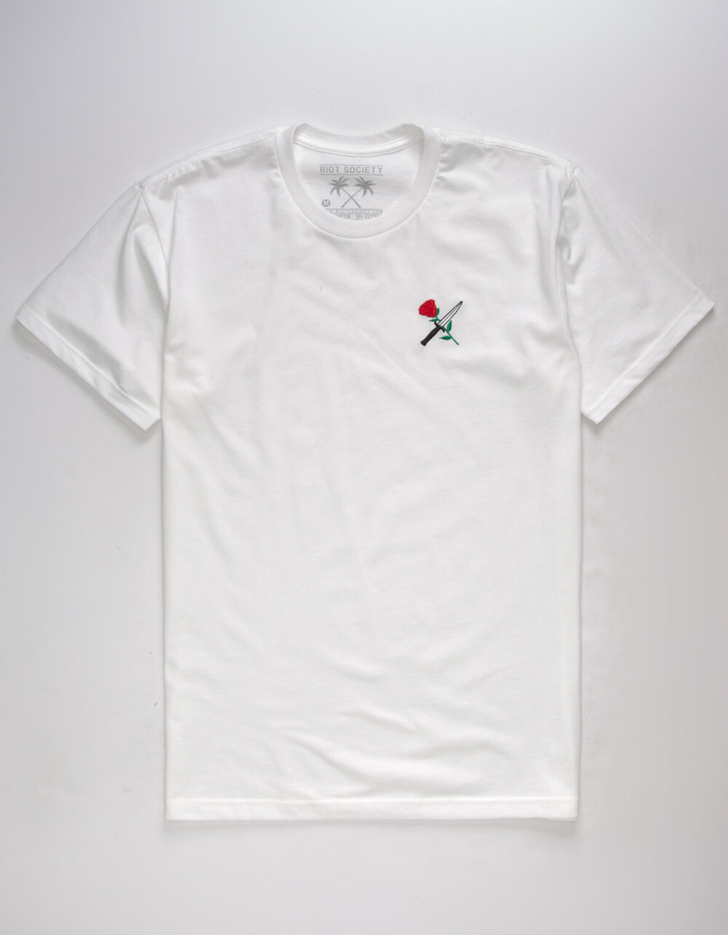 RIOT SOCIETY Rose N Knife Mens T-Shirt image number 0